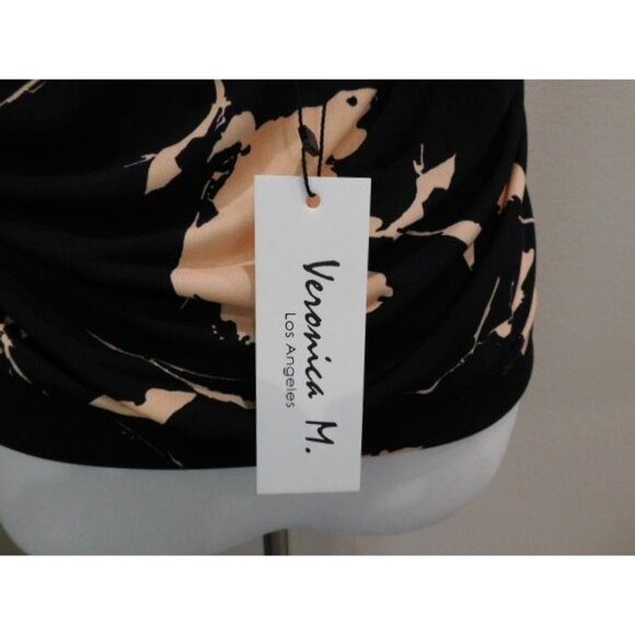 New Veronica M Los Angeles Navy Blue Floral Halter - Picture 7 of 7